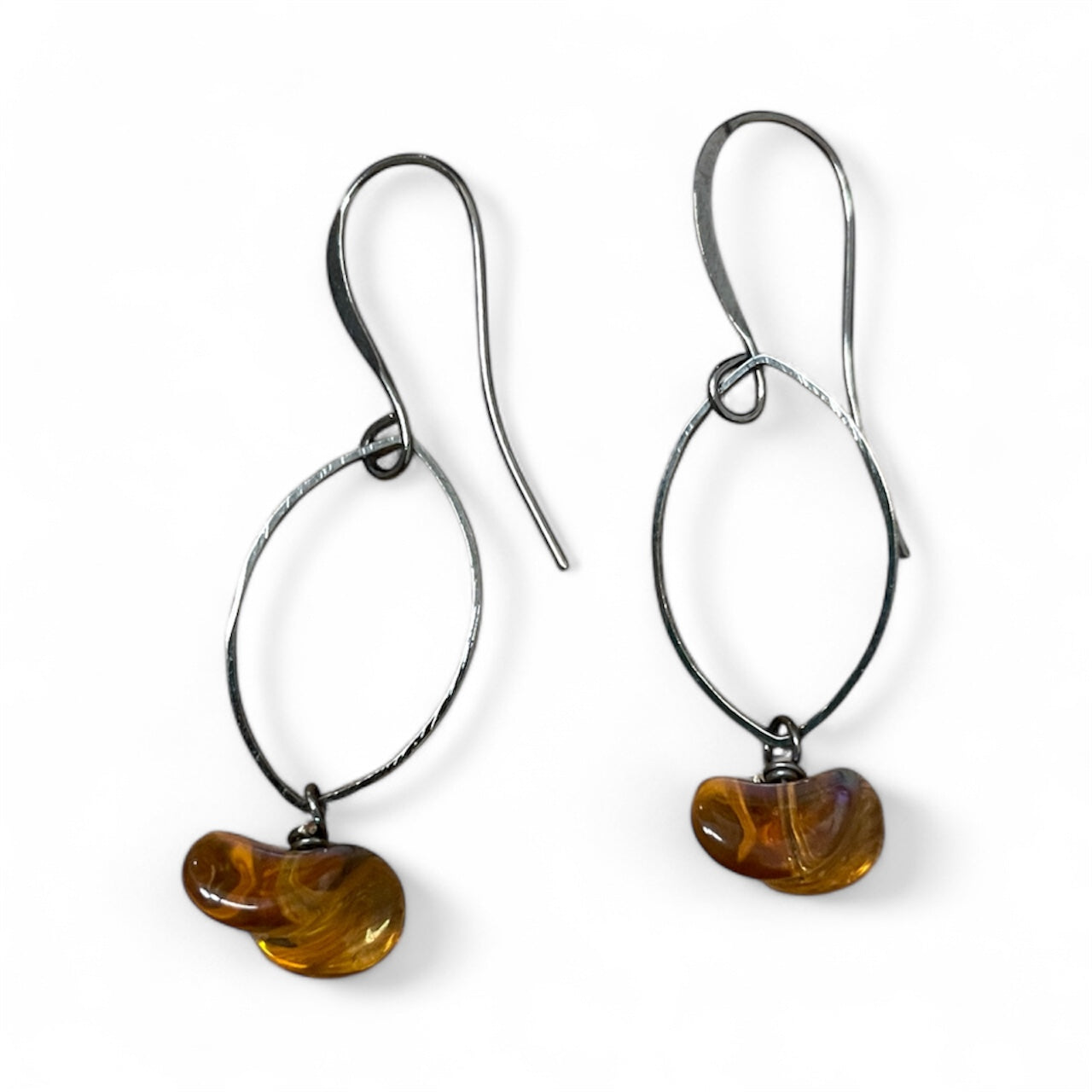 Earrings - Black Wire With Copper