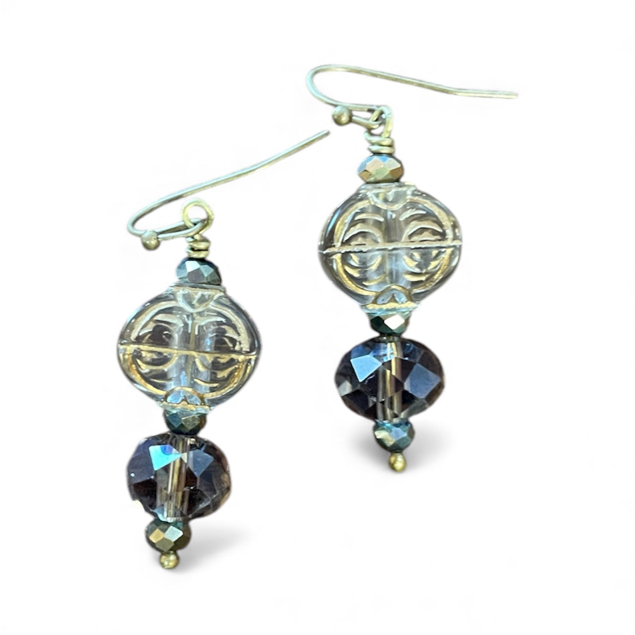 Earrings - Gold Etched