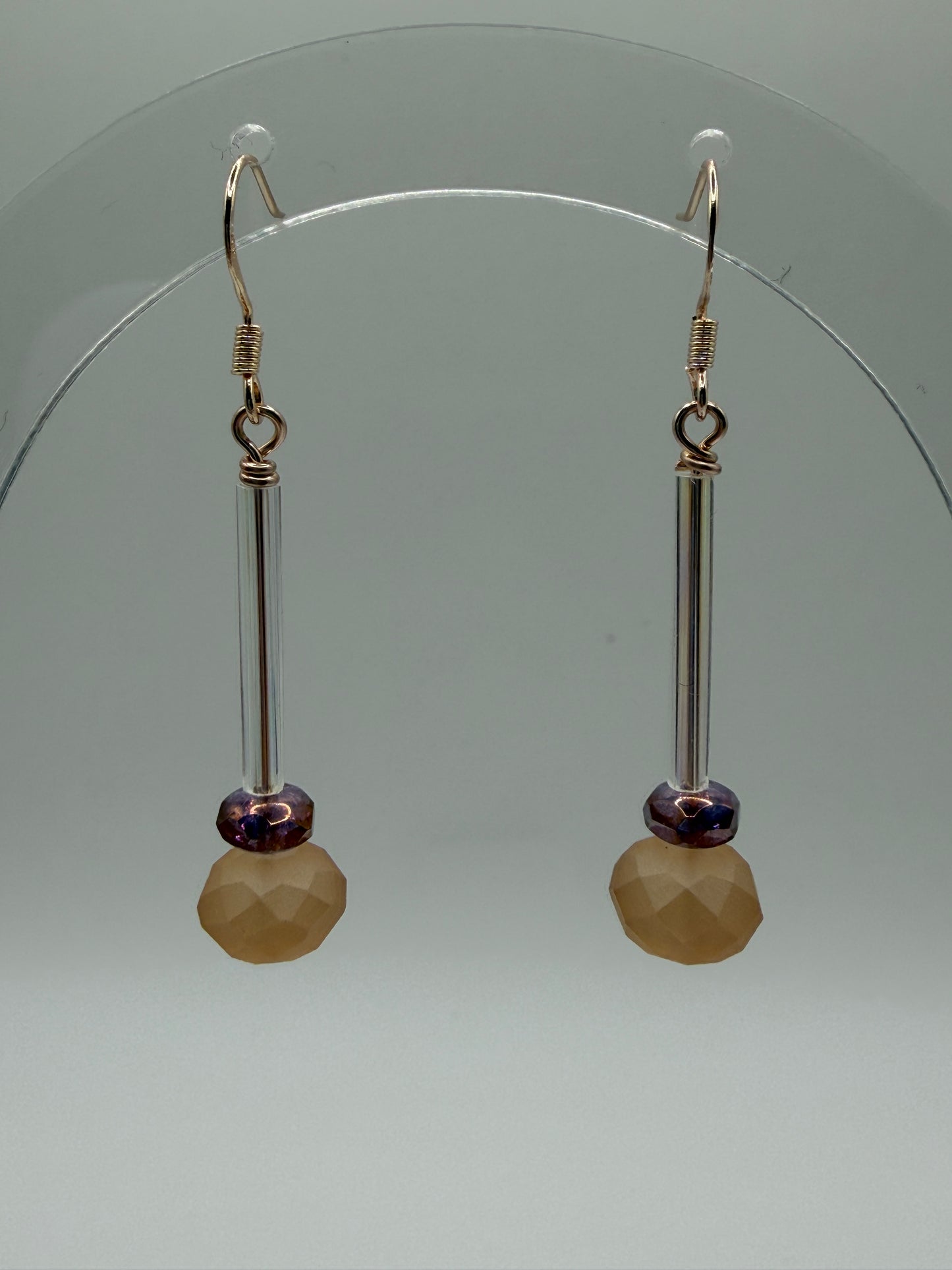 Earrings - Irridescent Rods