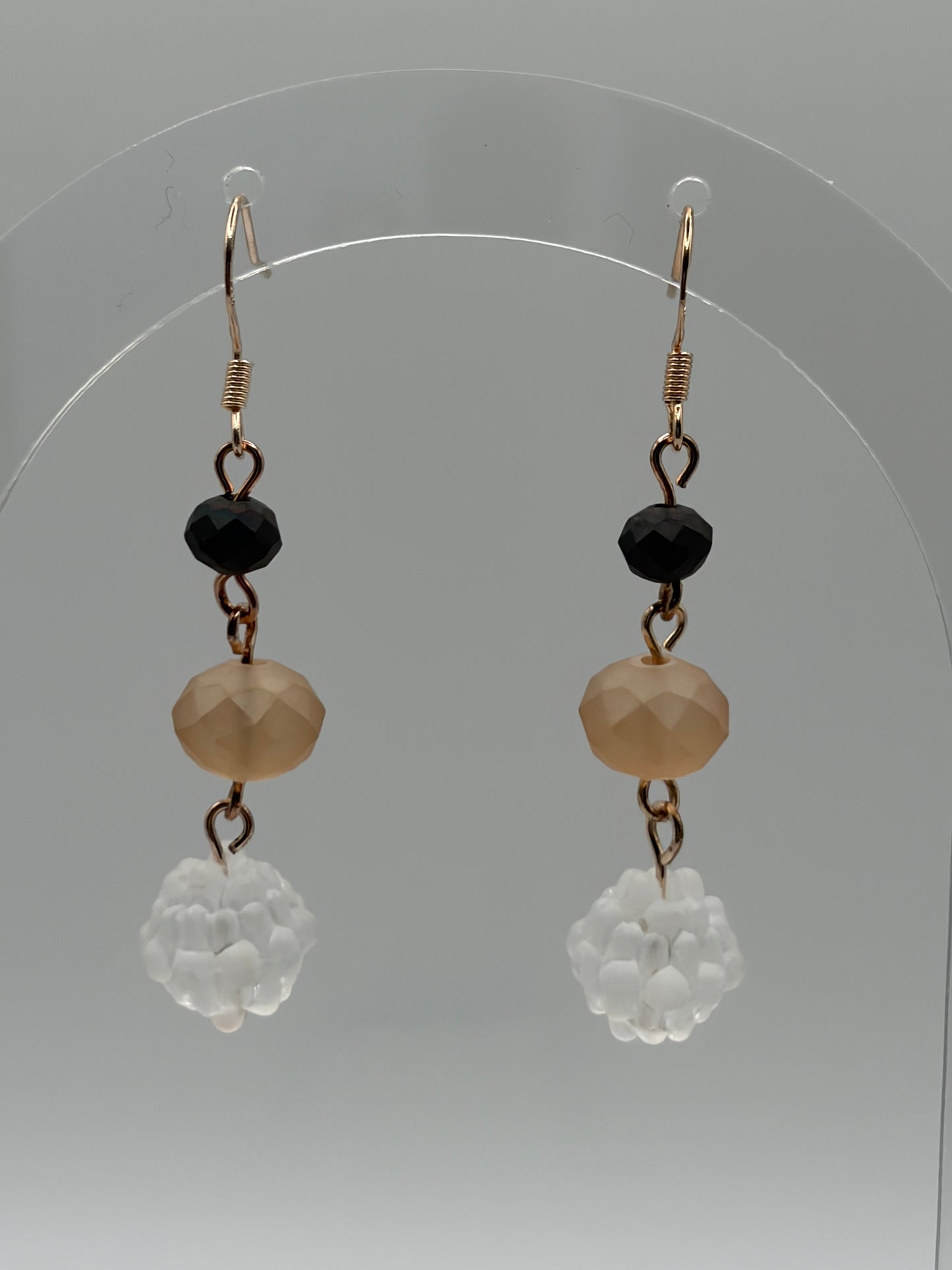 Earrings - Multi-stepped Glass Beads