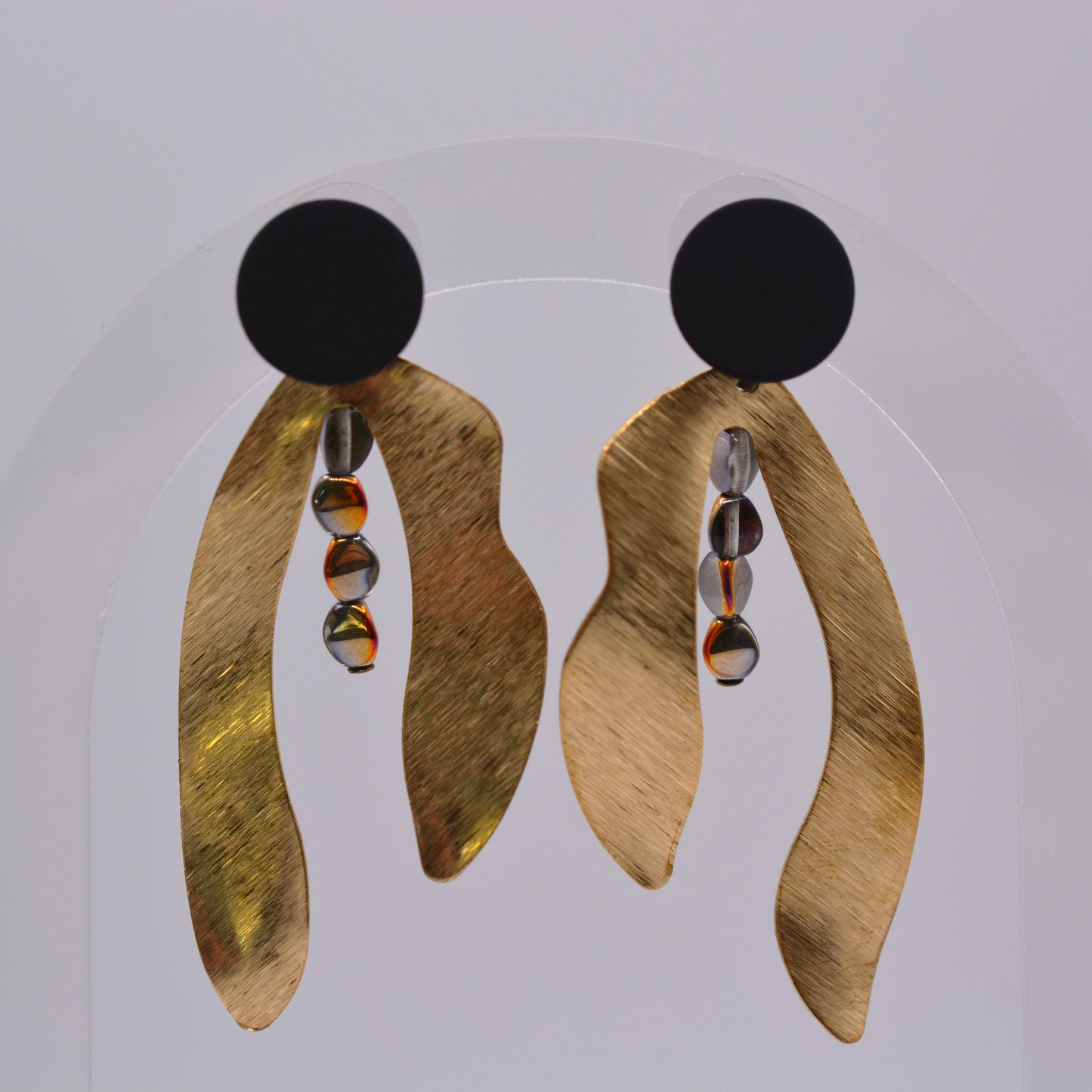 Earrings - Brass Leaves