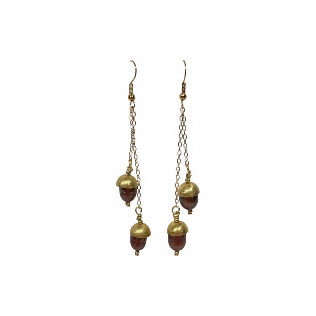 Pearl Acorns Earrings