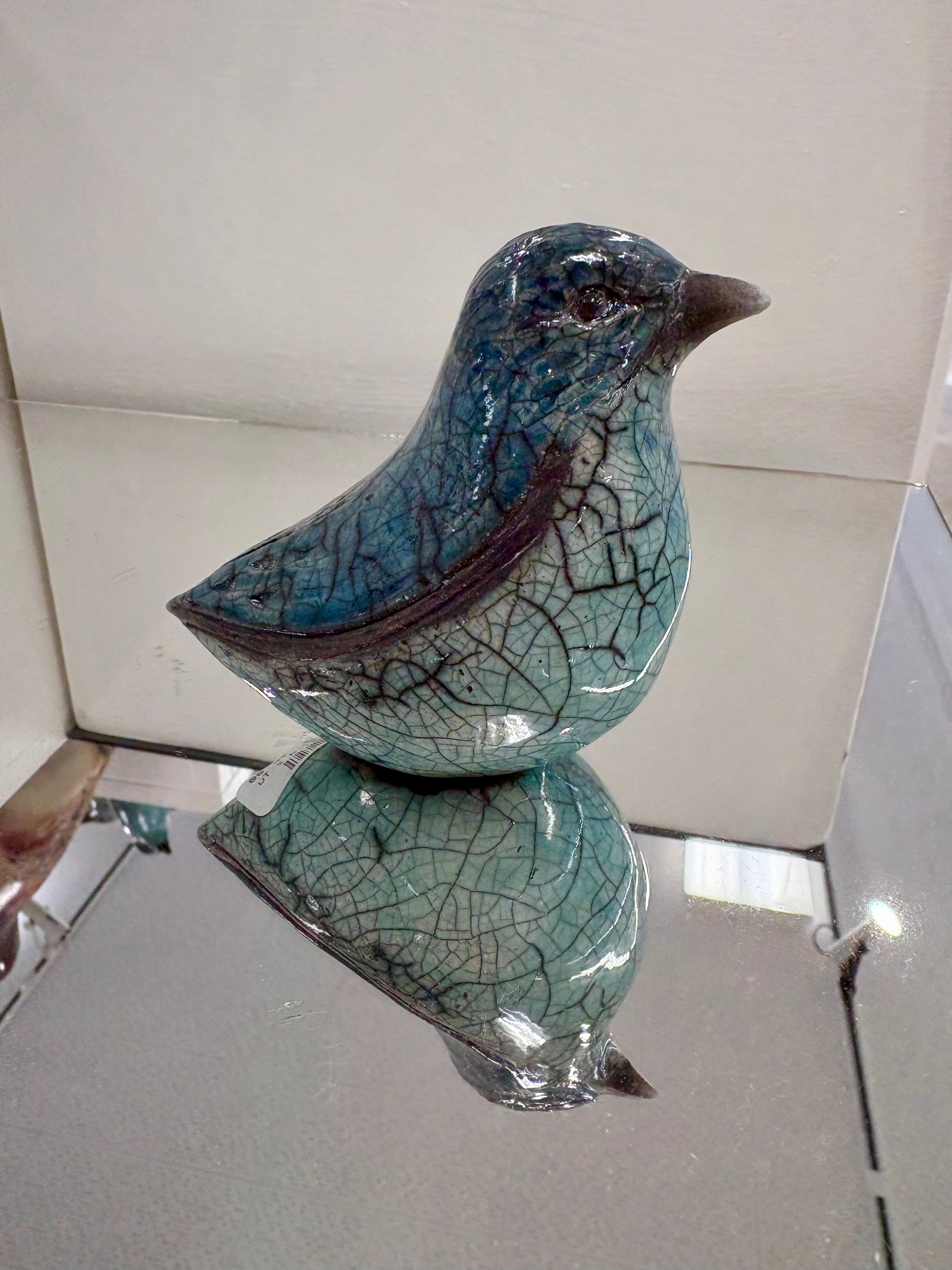 Raku Bird Turquoise