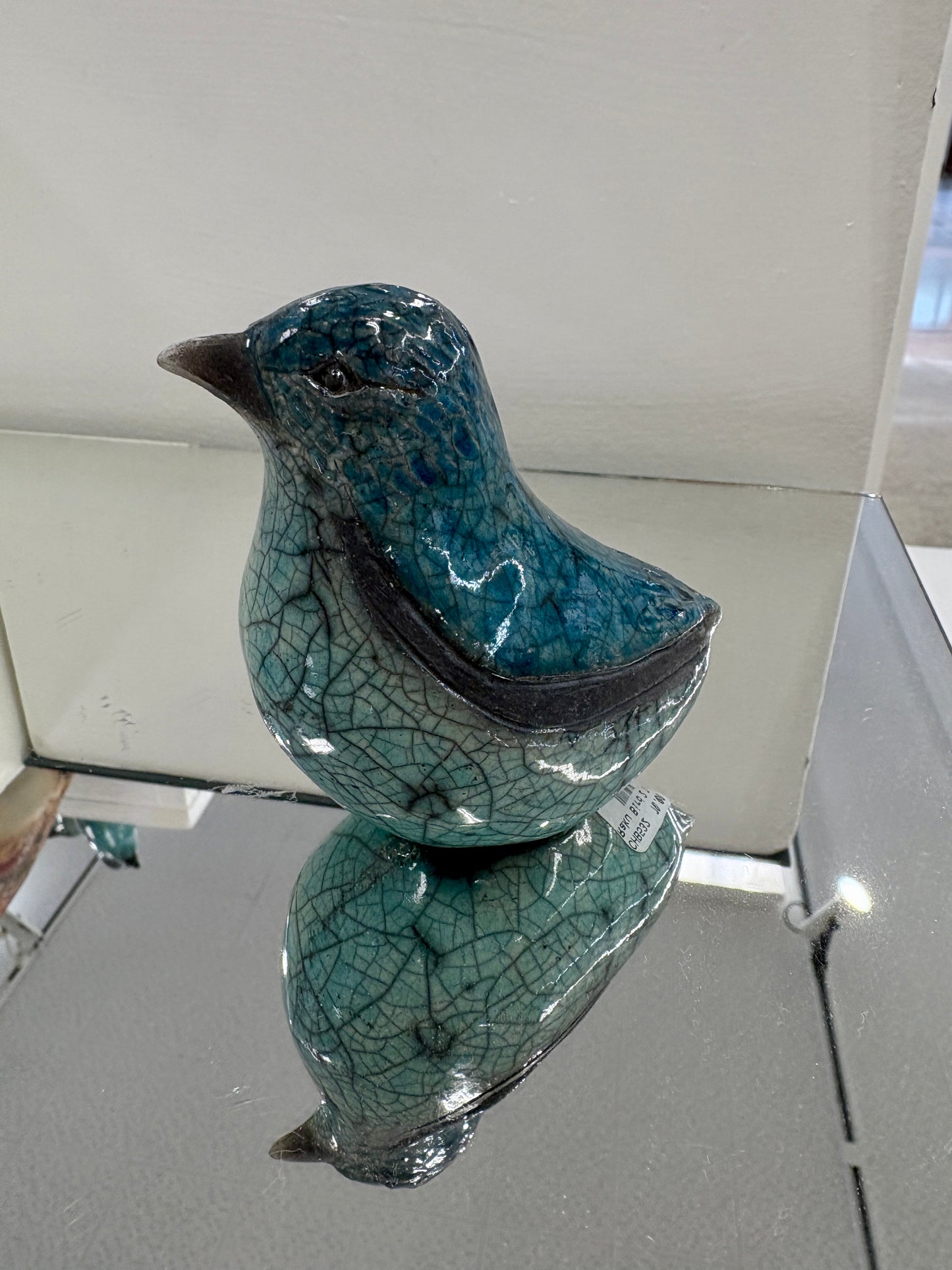 Raku Bird Turquoise