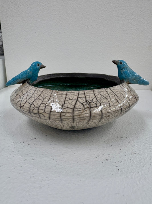 Raku Closed Bowl Pool,2 Birds