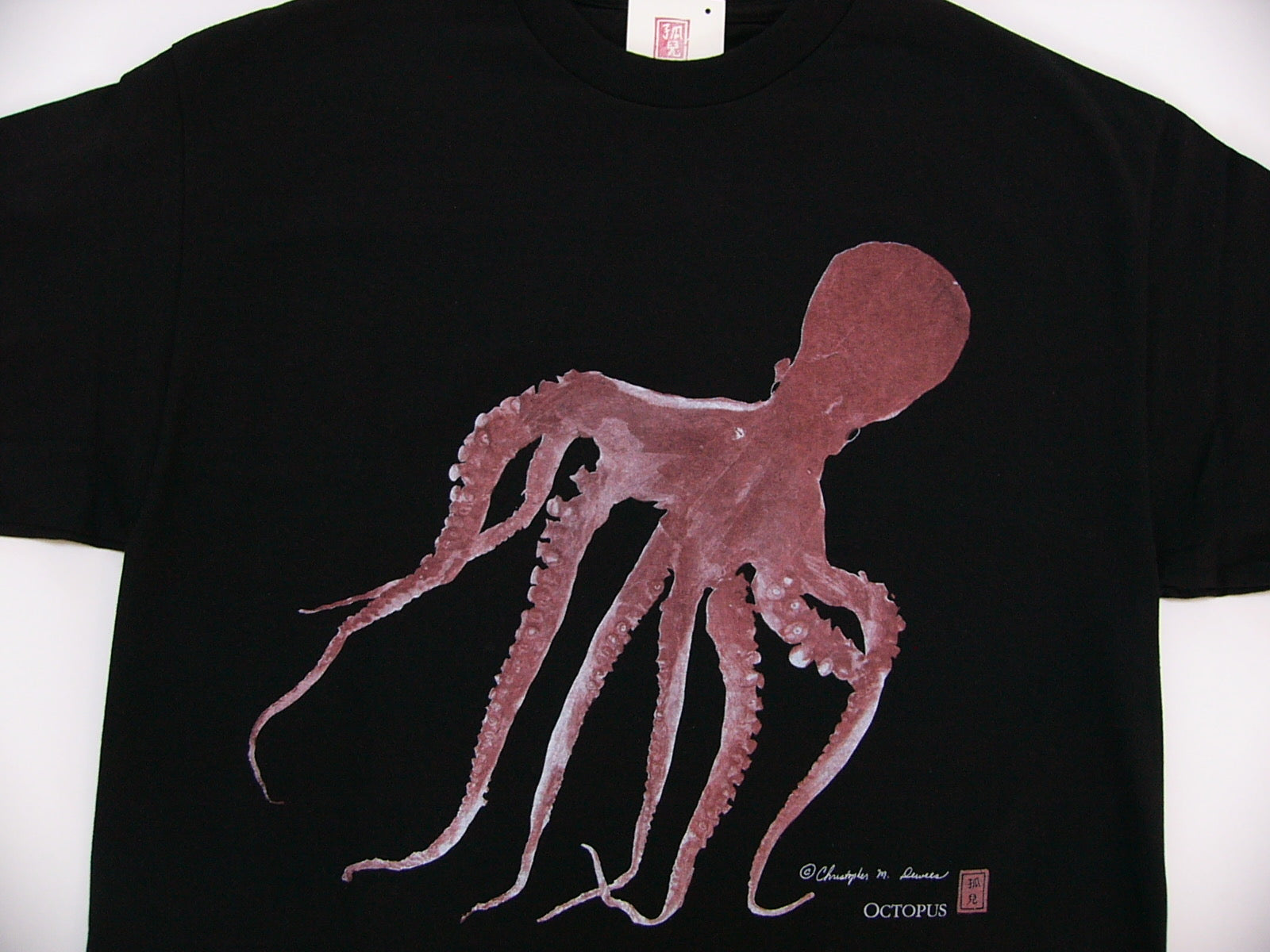 T-Shirt, Octopus, Black