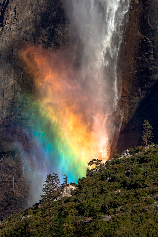 Rainbow Falls 8.5 X 11 Mat Print