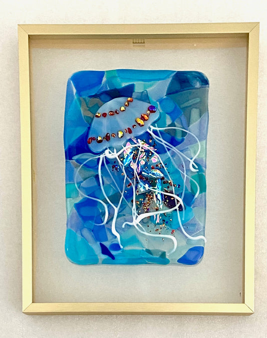 8X10 Orange Stripe Jellyfish