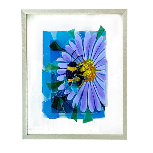 8 X 10 Bee on Purple Bloom