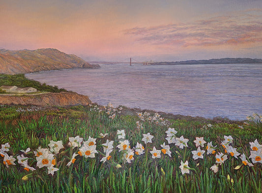 Dreaming Daffodils, oil on canvas
