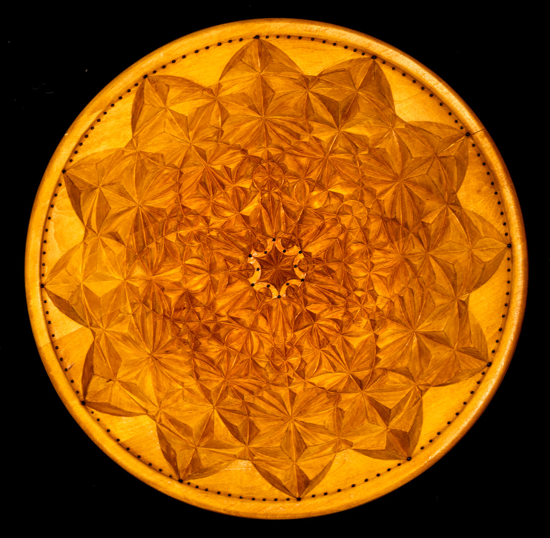 VI, Decorative Plate hand carved