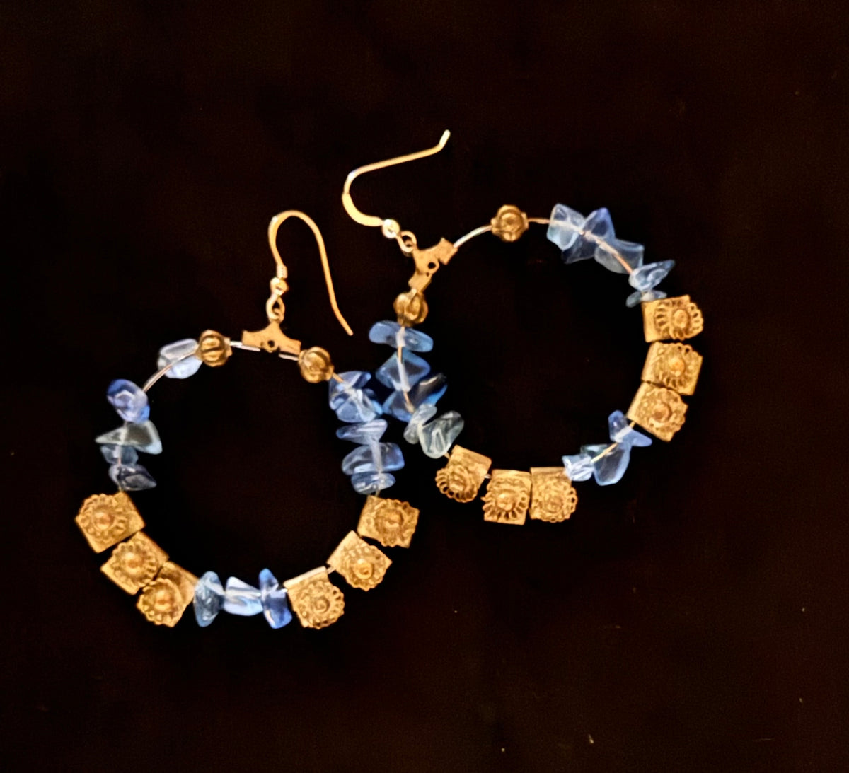 Brass Elegance Hoops