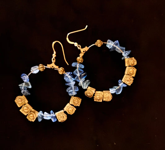 Brass Elegance Hoops
