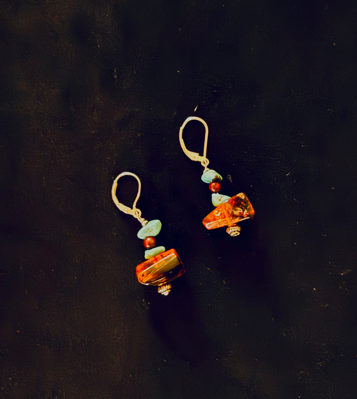 Amber & Turquoise Drops