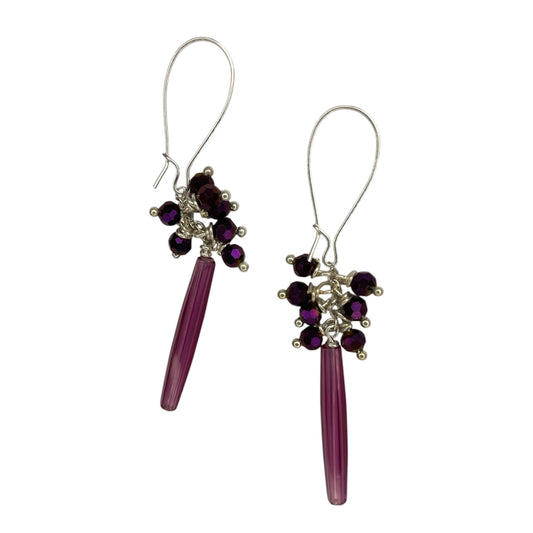 Earrings - Raspberry Dangle