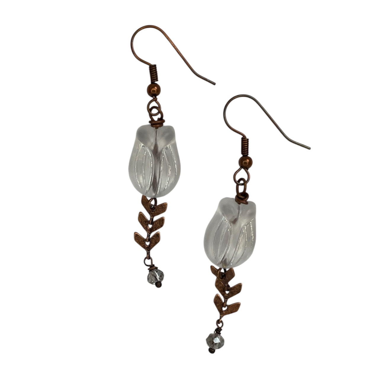 Earrings - Irridescent Tulips