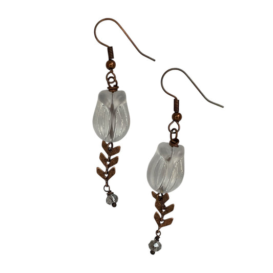 Earrings - Irridescent Tulips