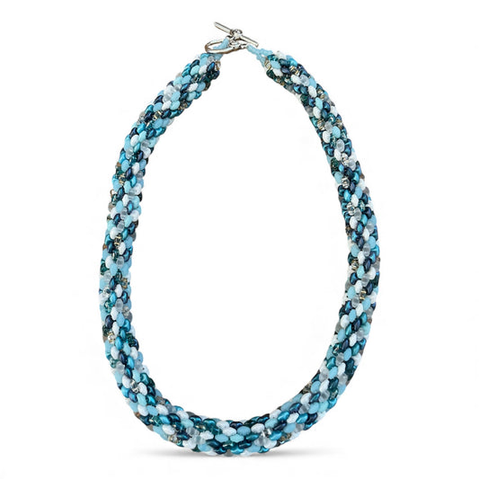 Superduo Necklace - Blue Ocean Coral