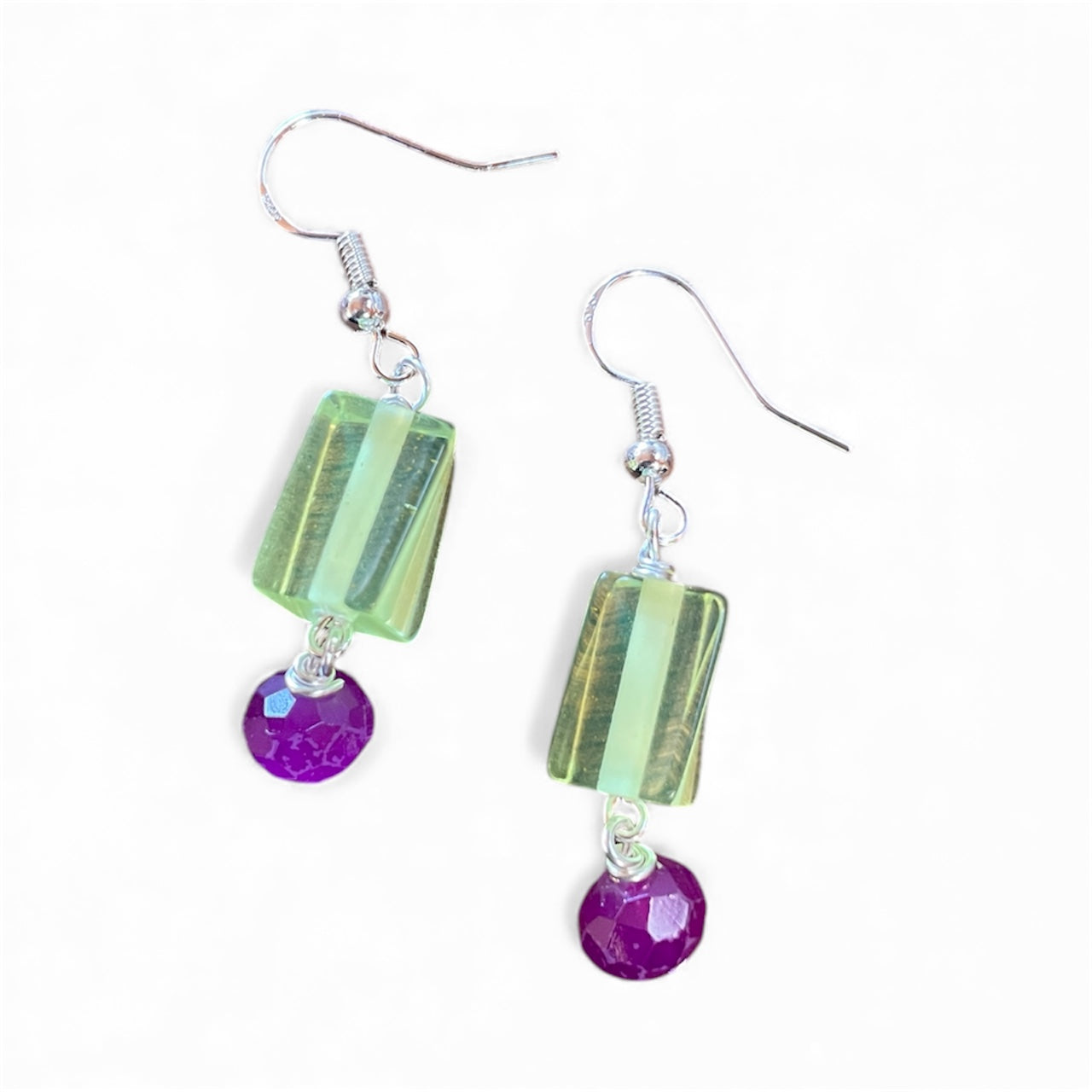 Earrings - Neon Yellow Transparent