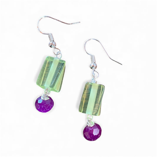 Earrings - Neon Yellow Transparent