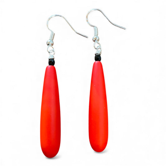 Earrings - Bright Red Pop of Color