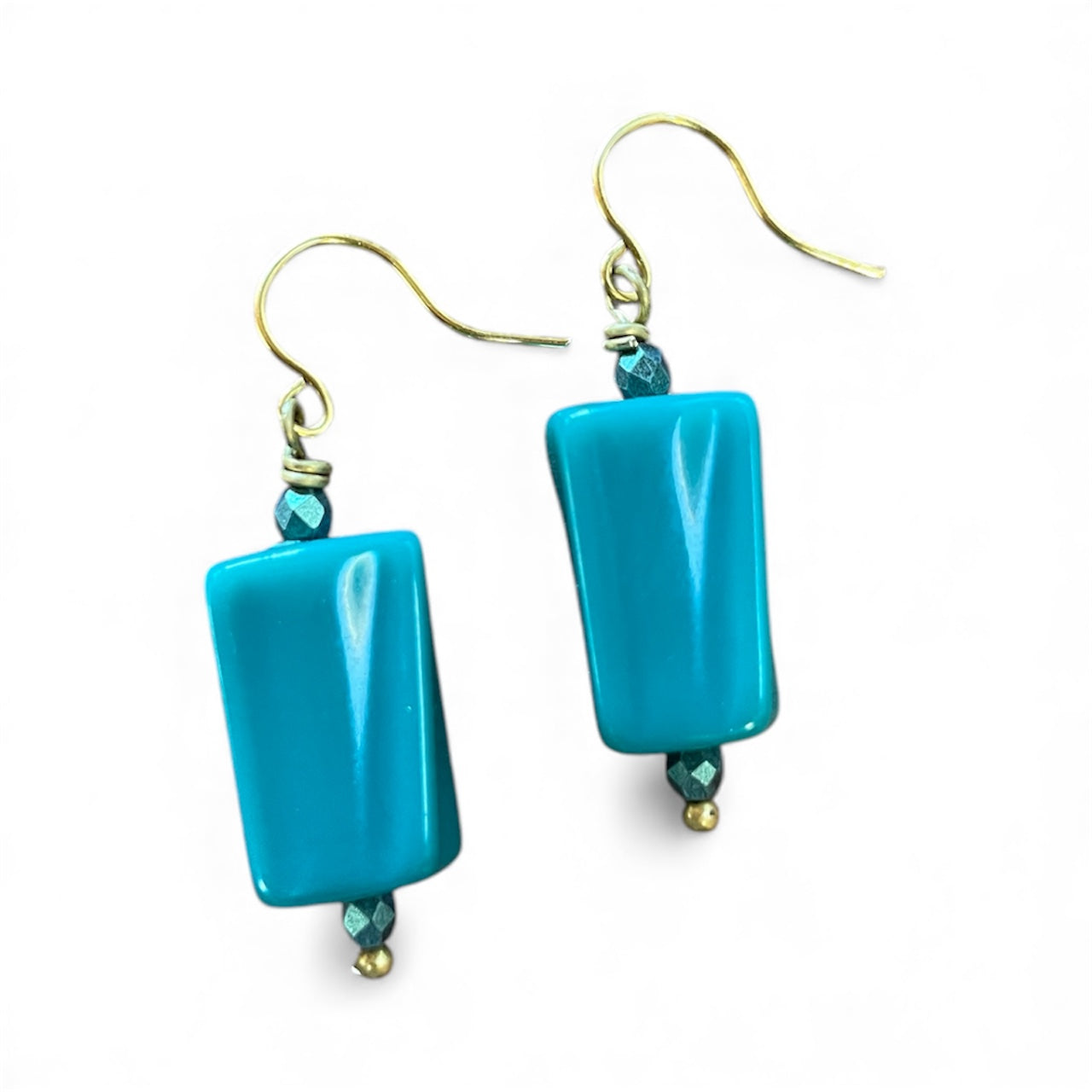 Earrings - Statement Teal Beads