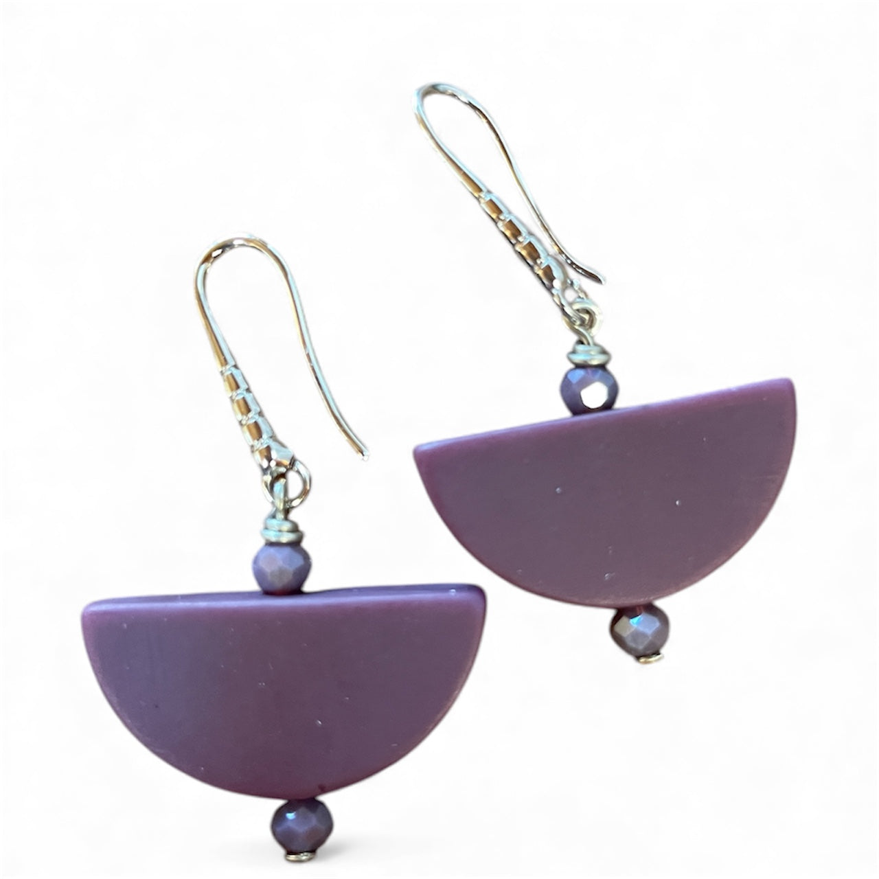 Earrings - Resin Half Circles
