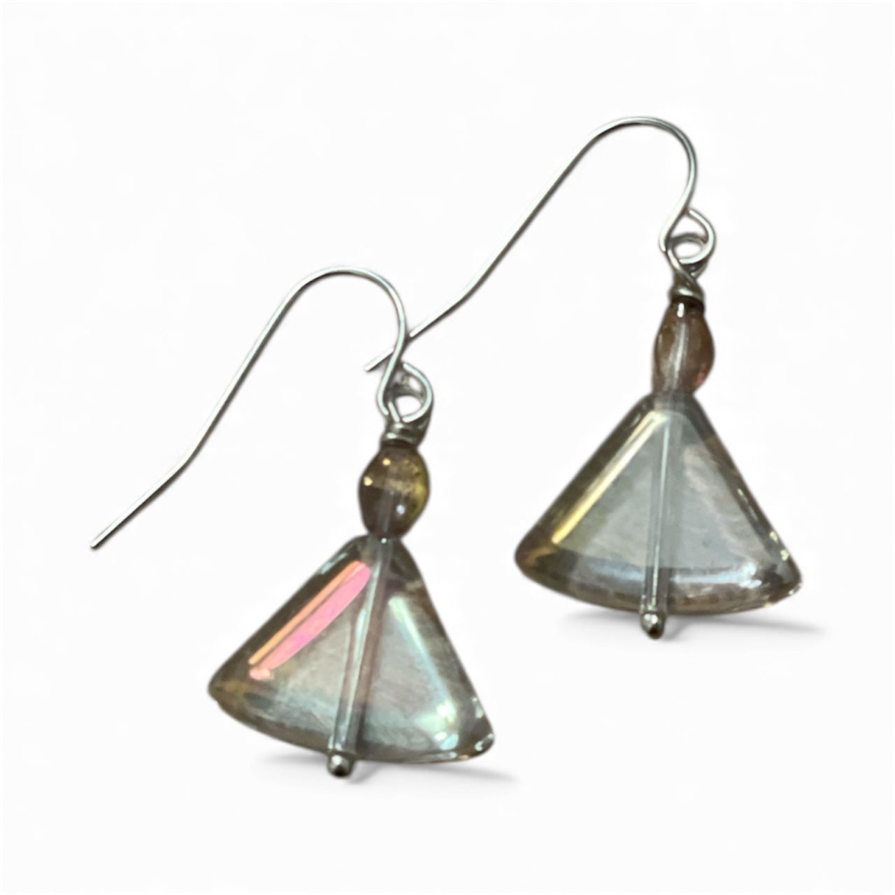 Earrings - Irridescent Triangles