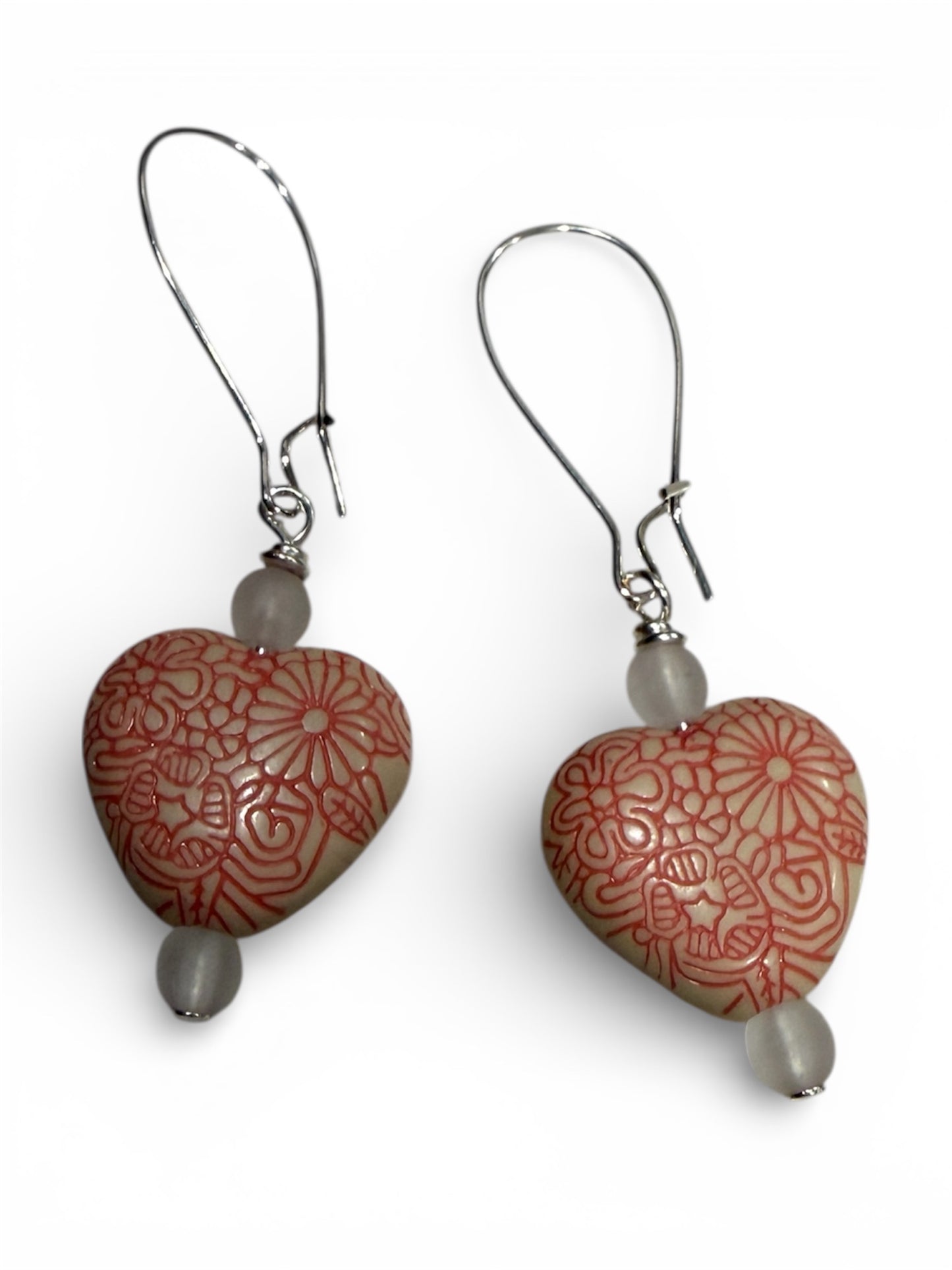 Earrings - Floral Hearts