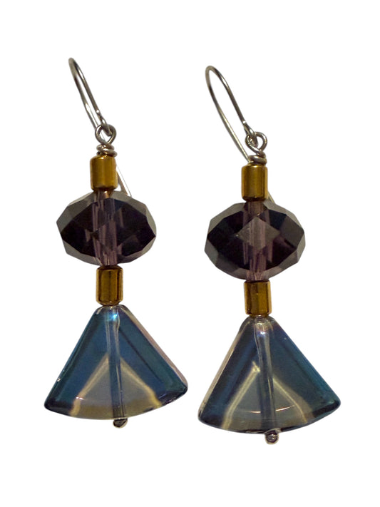 Earrings - Irridescent Triangles