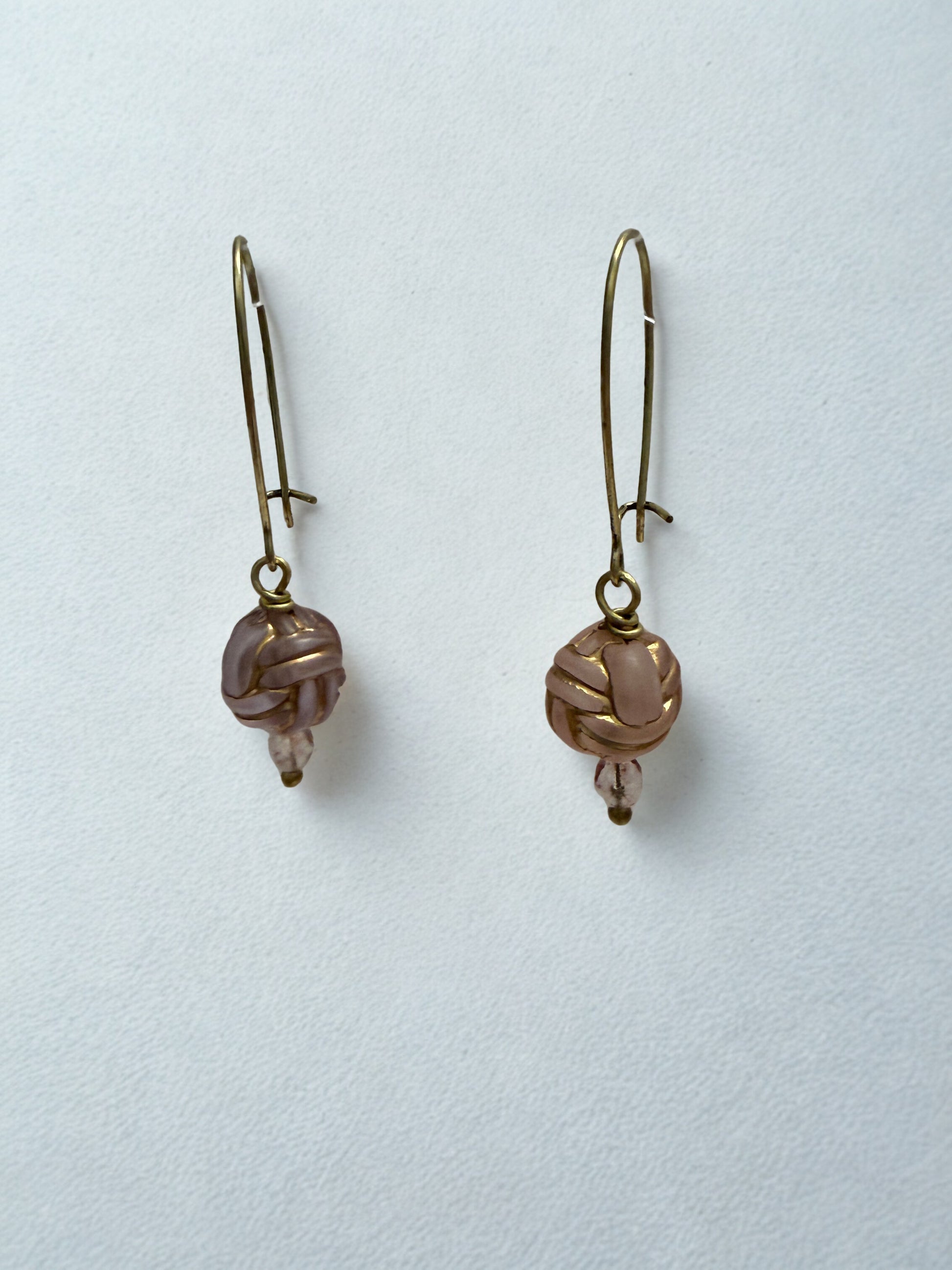 Earrings - Textured Purple Spheres