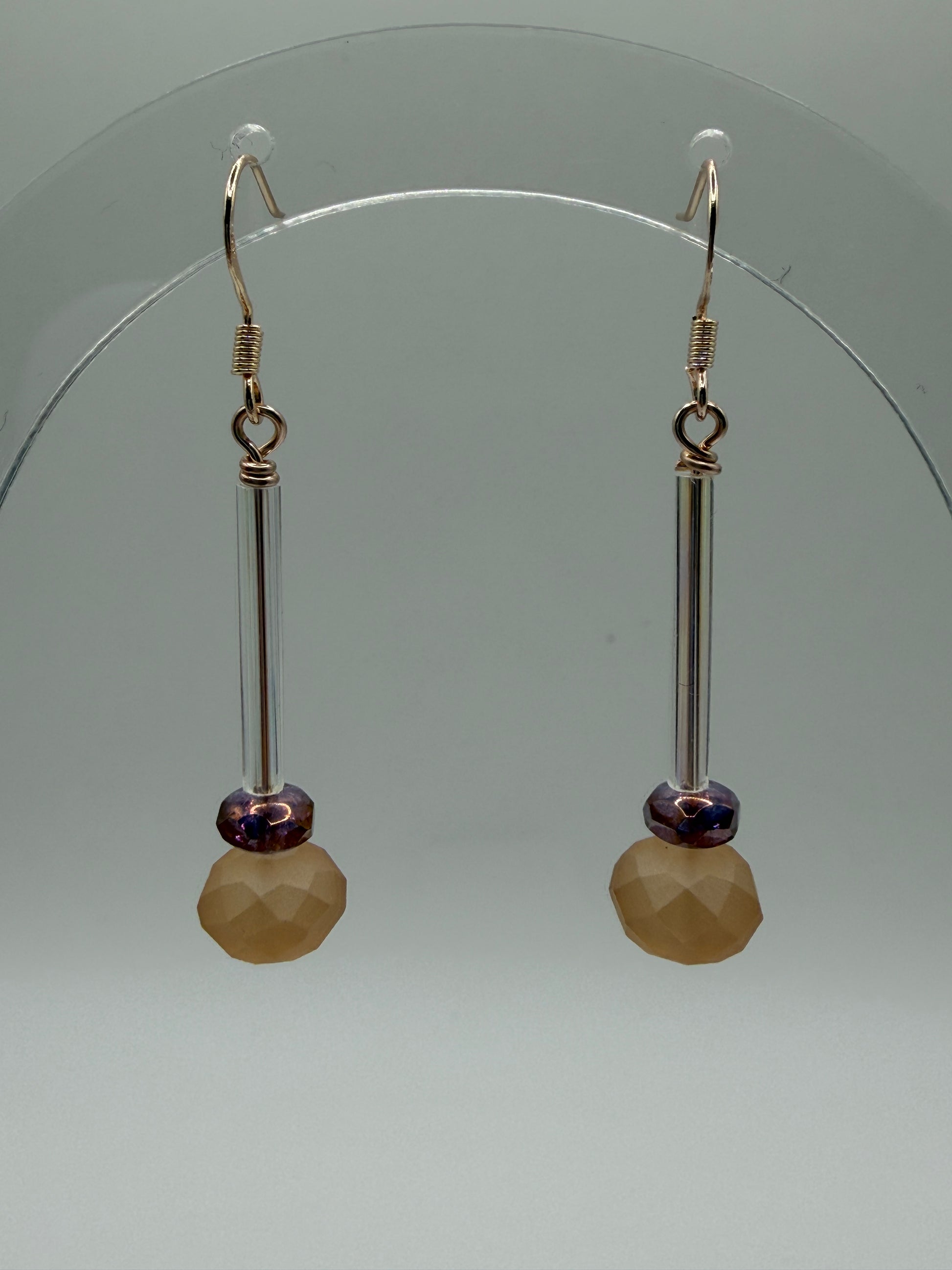 Earrings - Irridescent Rods