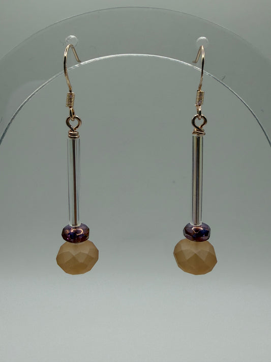 Earrings - Irridescent Rods