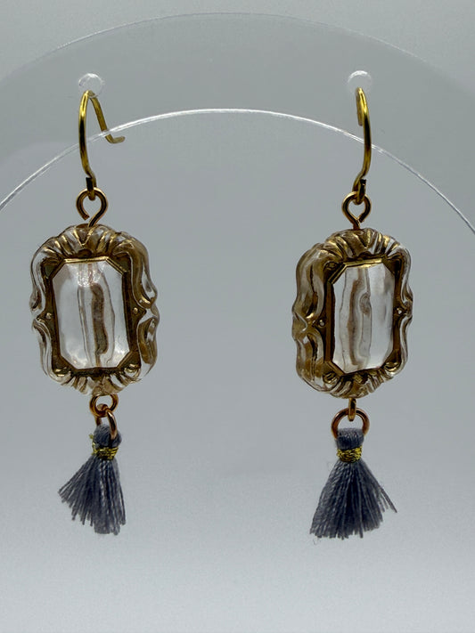 Earrings - Antique Beads With Tassles