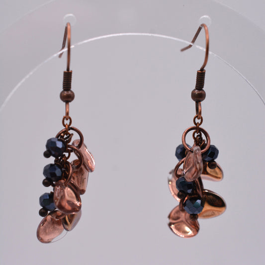 Copper Petal Dangles