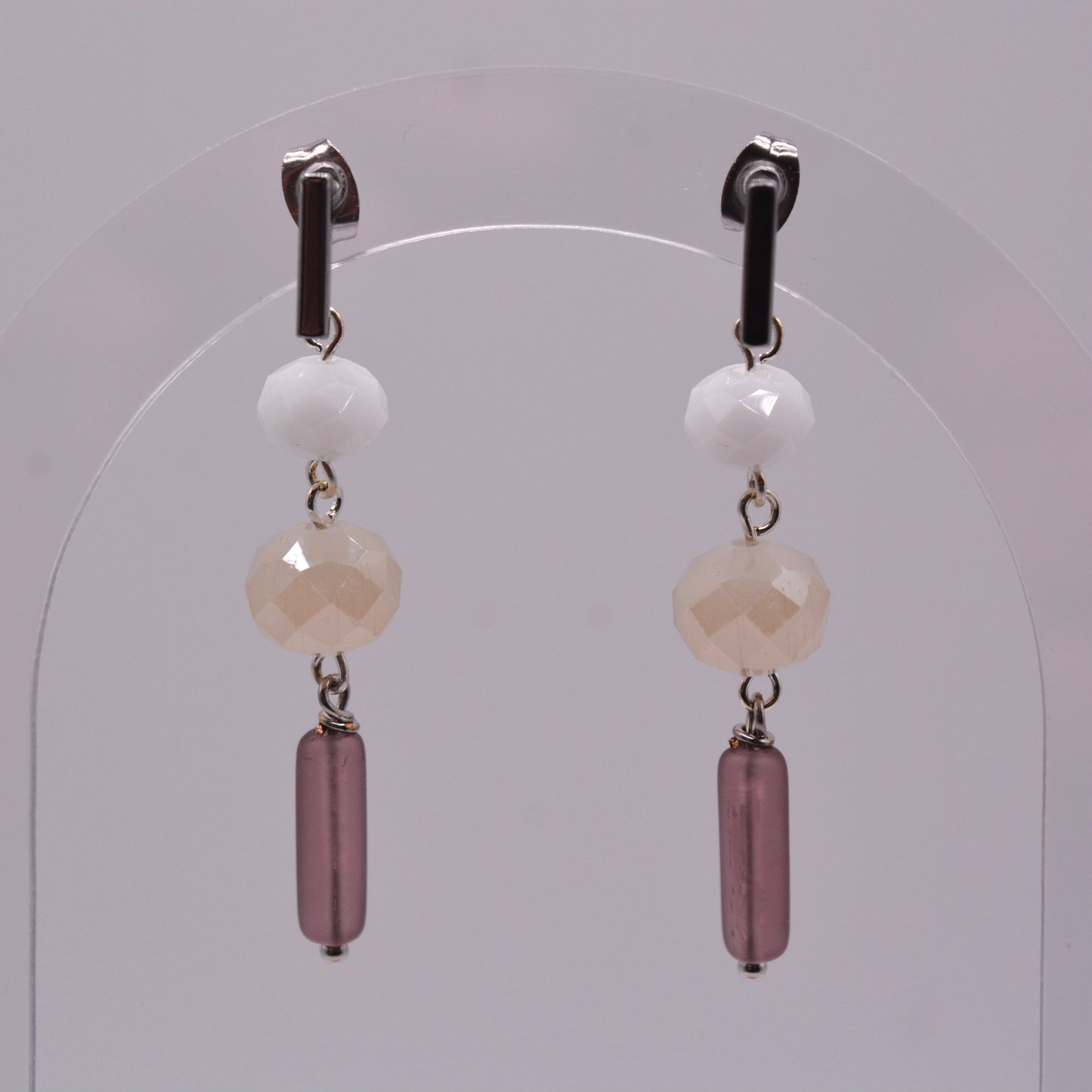 Tri-stepped Faceted Bead Dangles