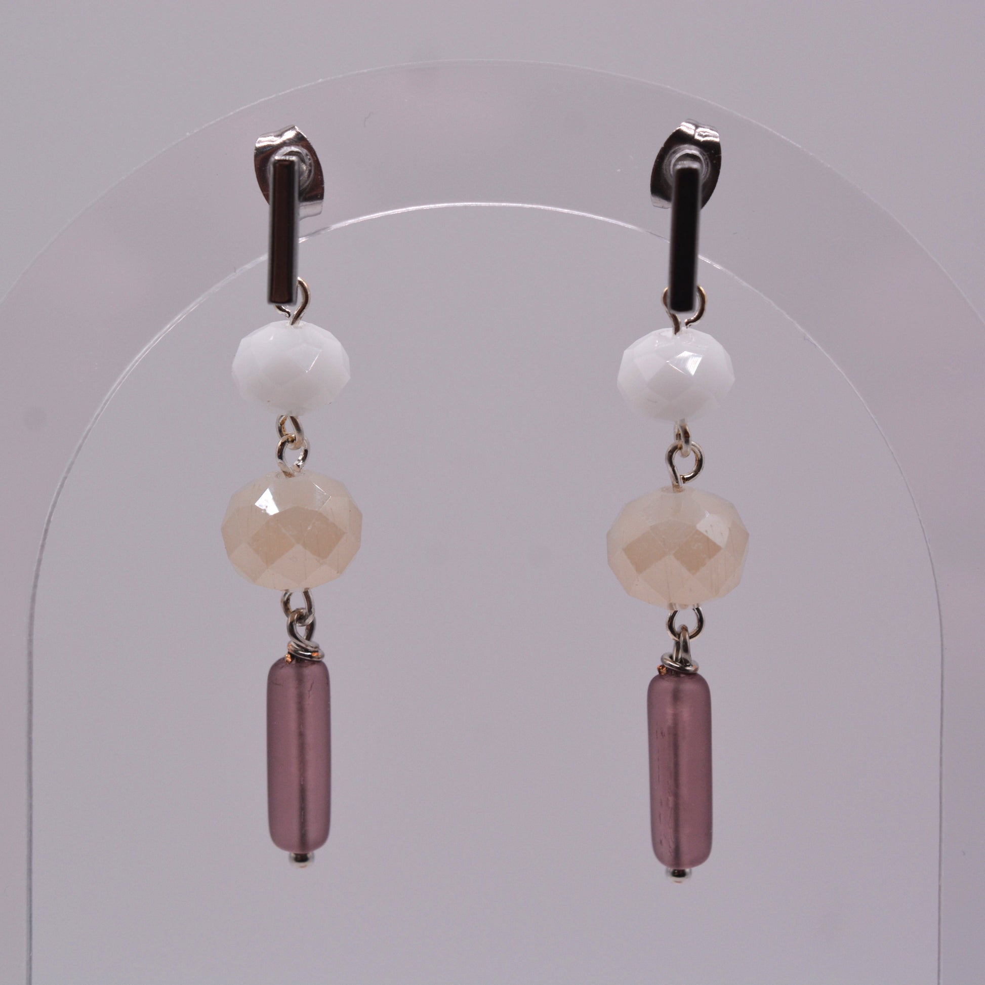 Tri-stepped Faceted Bead Dangles