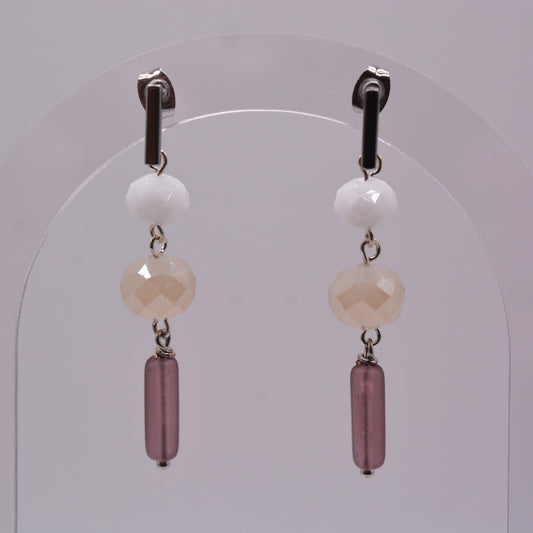 Tri-stepped Faceted Bead Dangles