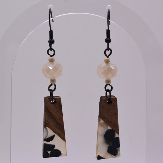 Black/White Acetate With Wood