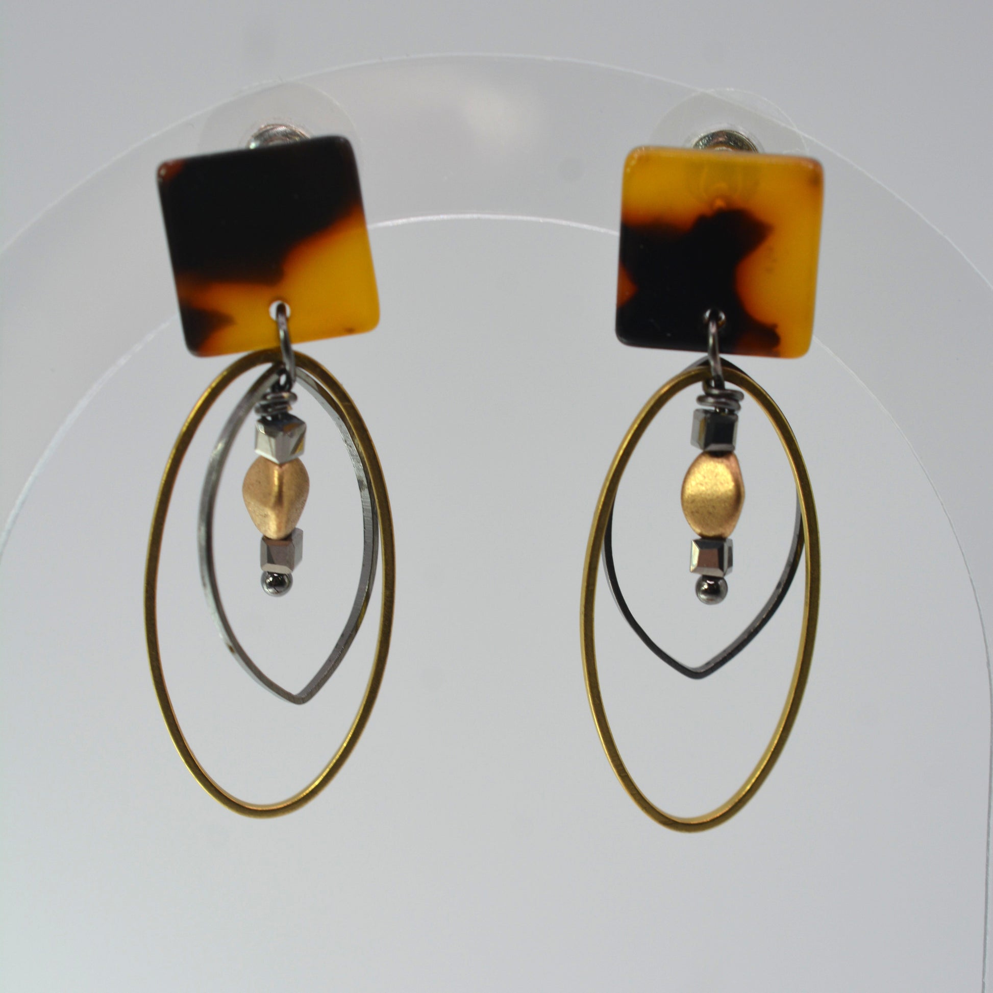 Multi-metal Ovals On Tortoise Shell