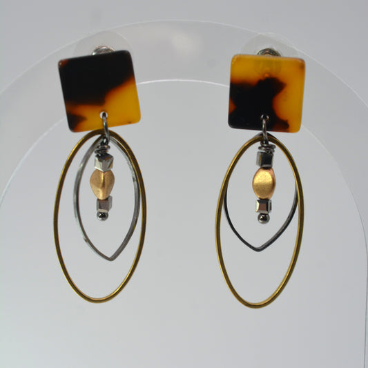 Multi-metal Ovals On Tortoise Shell
