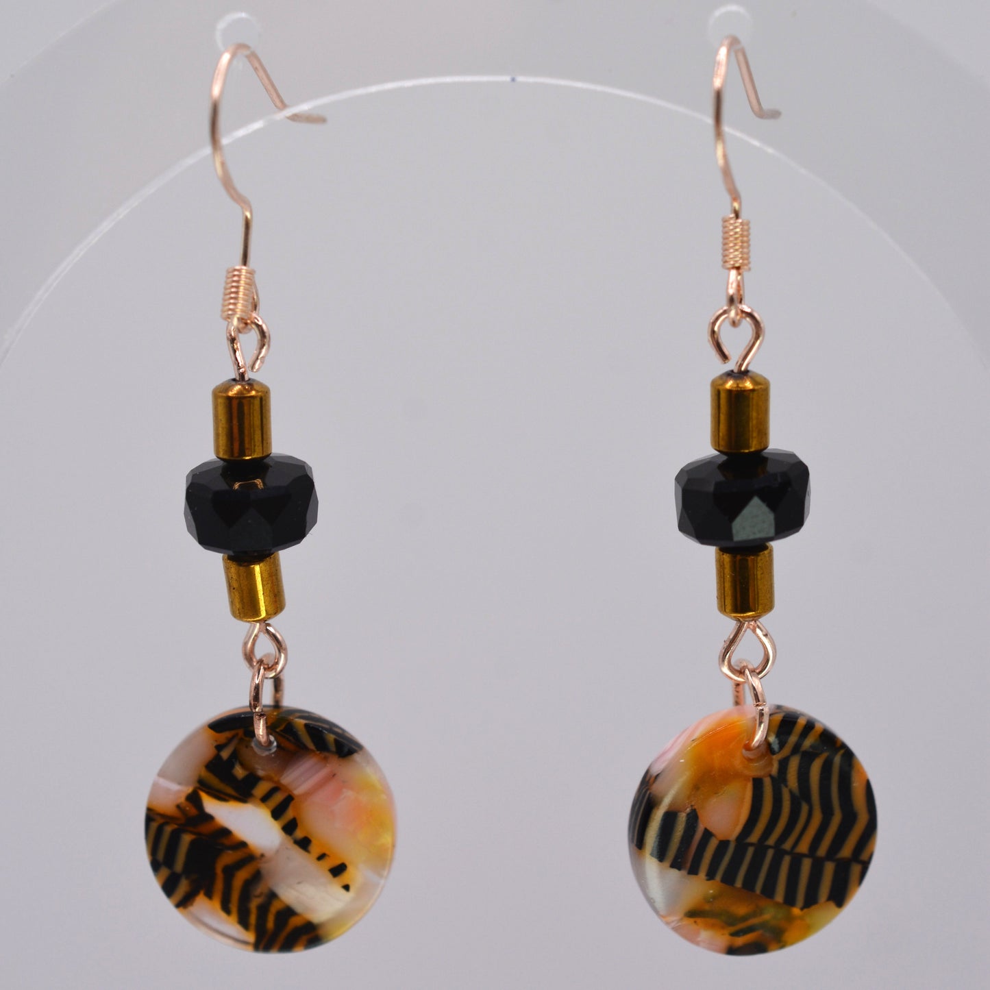 Earrings - Multi-colored Acetate
