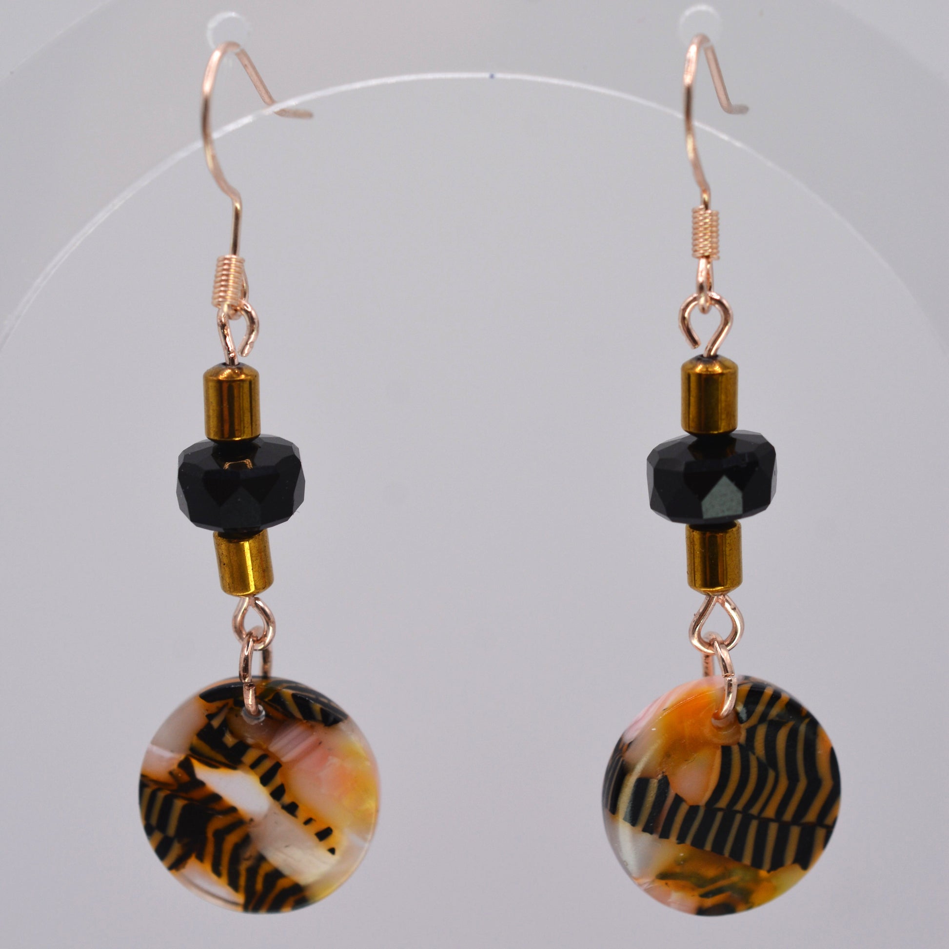 Earrings - Multi-colored Acetate