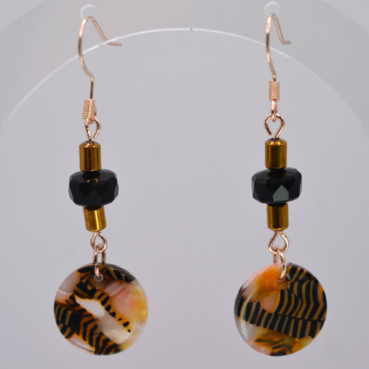 Earrings - Multi-colored Acetate