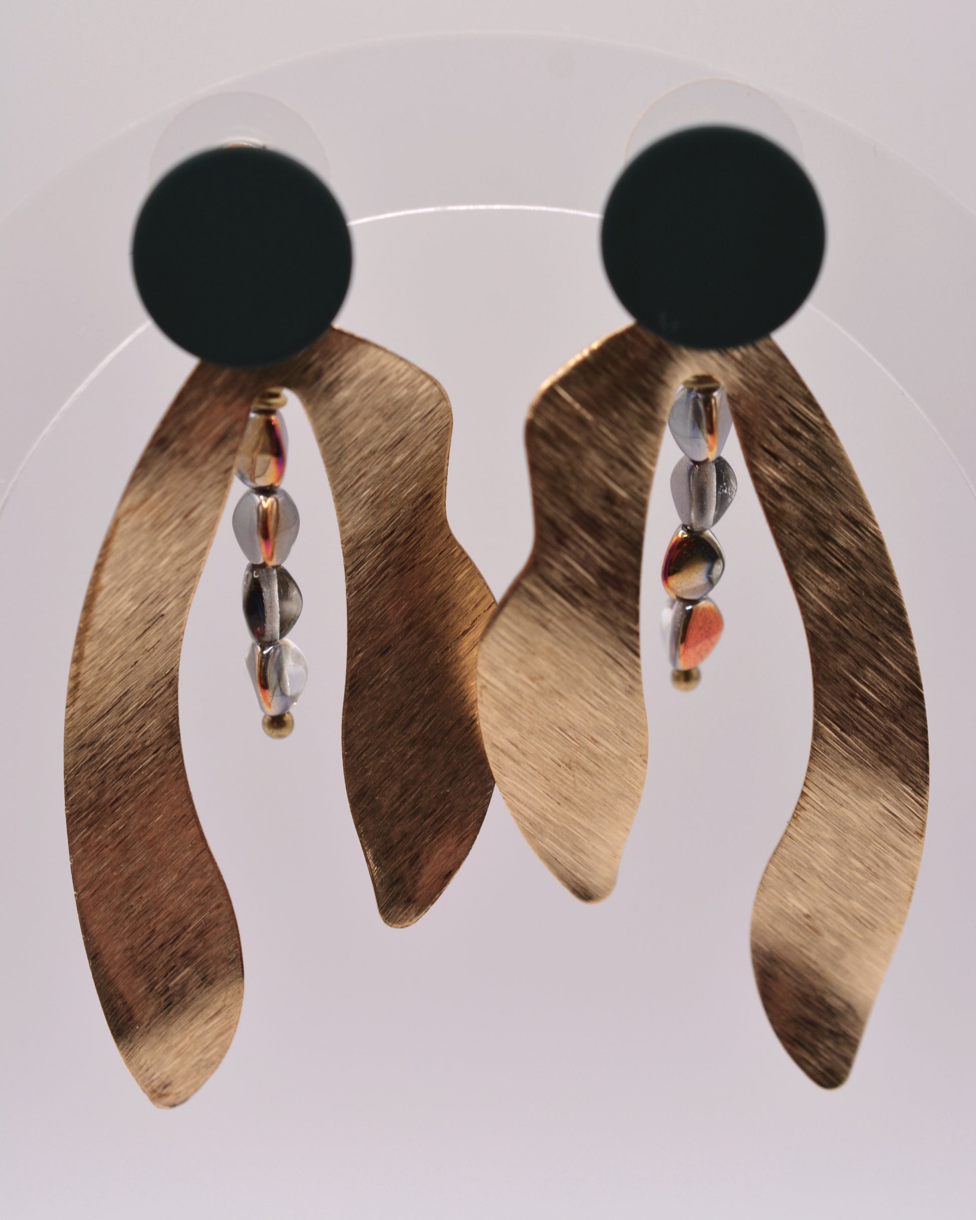 Earrings - Brass Leaves