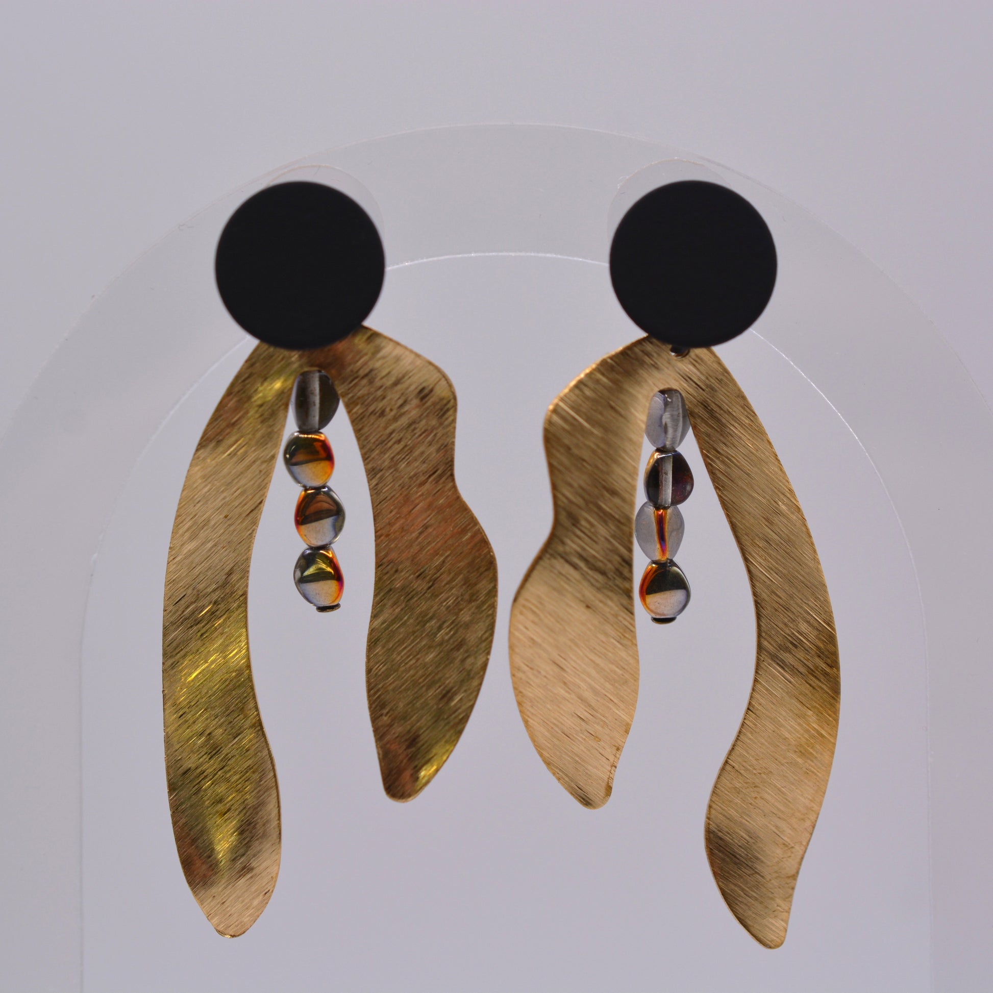 Earrings - Brass Leaves