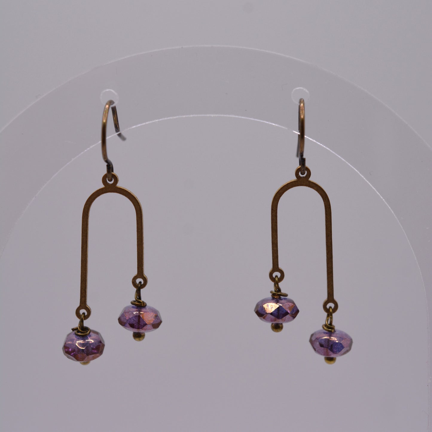 Earrings - U-shaped Antique Brass