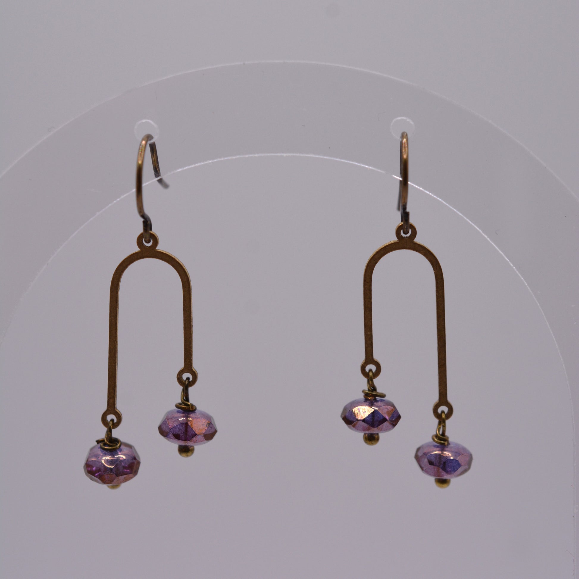 Earrings - U-shaped Antique Brass