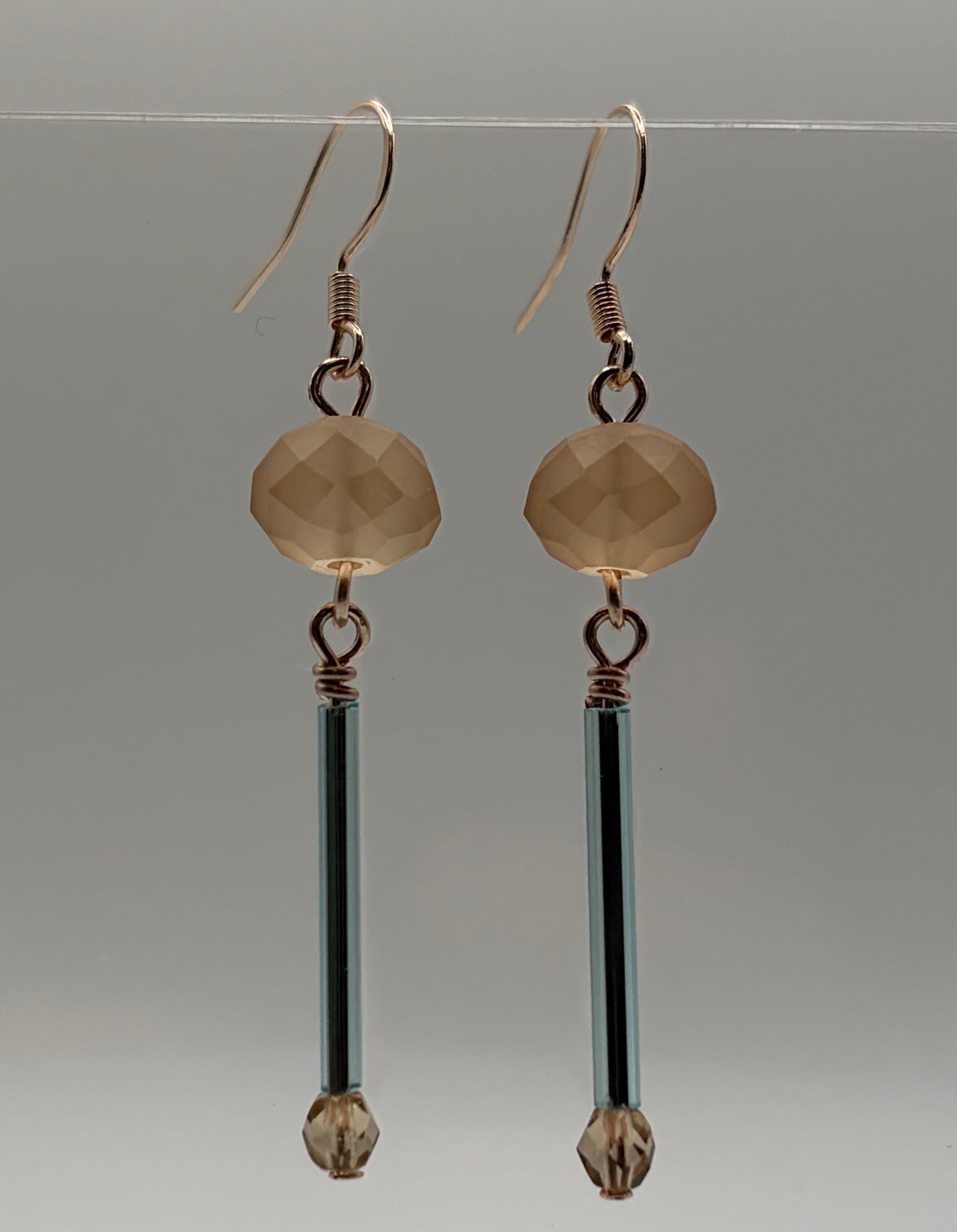 Earrings - Aqua Rods