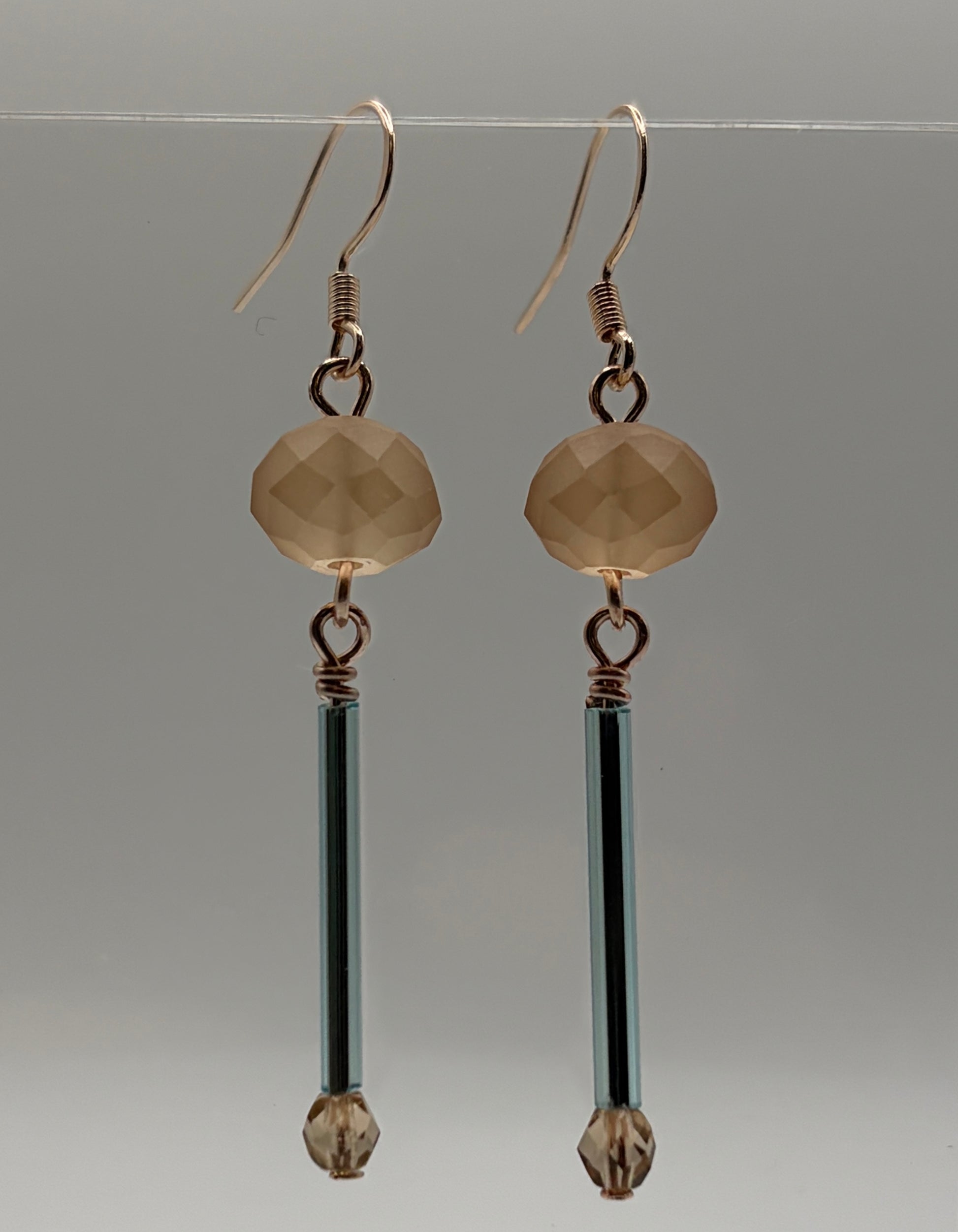 Earrings - Aqua Rods